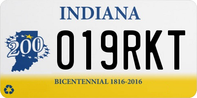IN license plate 019RKT