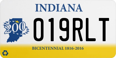 IN license plate 019RLT