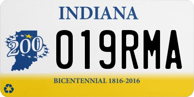 IN license plate 019RMA