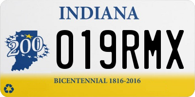 IN license plate 019RMX