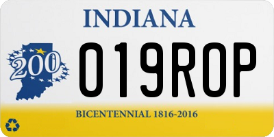 IN license plate 019ROP