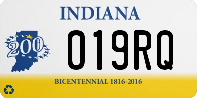 IN license plate 019RQ