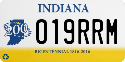 IN license plate 019RRM