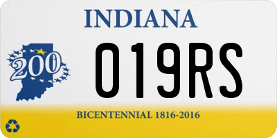 IN license plate 019RS