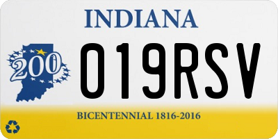 IN license plate 019RSV