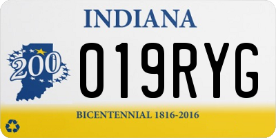 IN license plate 019RYG