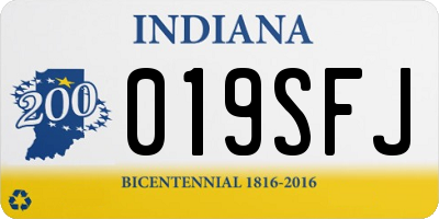 IN license plate 019SFJ