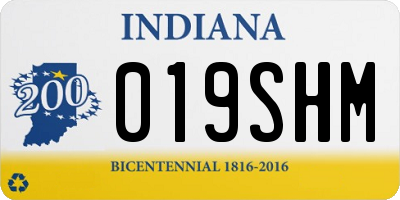 IN license plate 019SHM