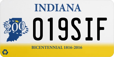 IN license plate 019SIF