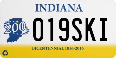 IN license plate 019SKI