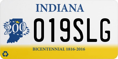 IN license plate 019SLG