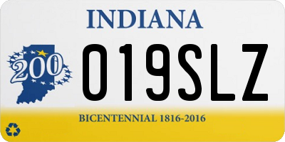 IN license plate 019SLZ