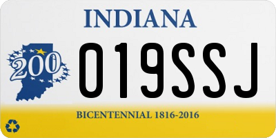 IN license plate 019SSJ