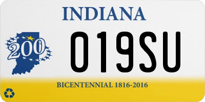 IN license plate 019SU