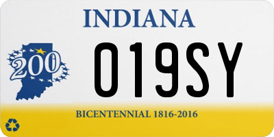 IN license plate 019SY