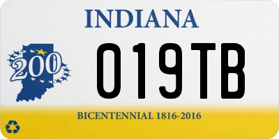 IN license plate 019TB