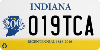 IN license plate 019TCA