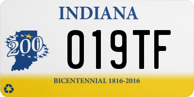 IN license plate 019TF