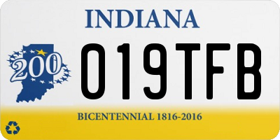 IN license plate 019TFB