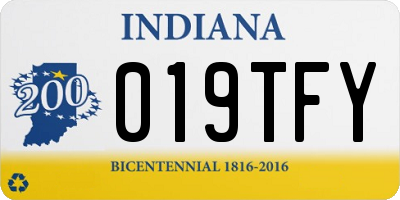 IN license plate 019TFY