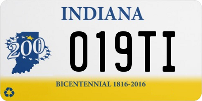 IN license plate 019TI