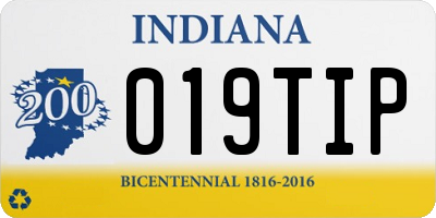 IN license plate 019TIP
