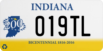 IN license plate 019TL