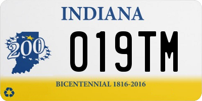 IN license plate 019TM