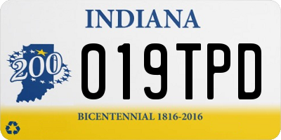 IN license plate 019TPD