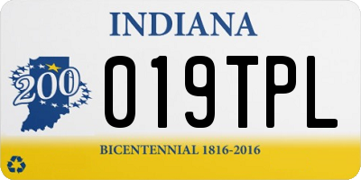 IN license plate 019TPL