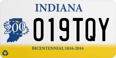 IN license plate 019TQY