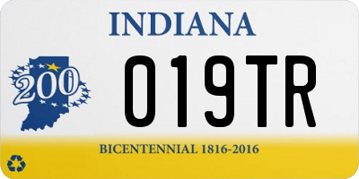 IN license plate 019TR