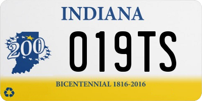 IN license plate 019TS
