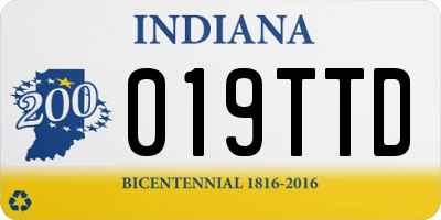 IN license plate 019TTD