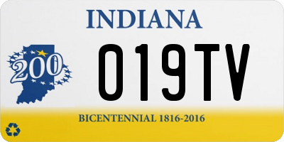 IN license plate 019TV