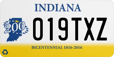 IN license plate 019TXZ