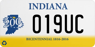 IN license plate 019UC