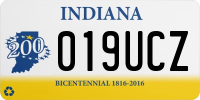IN license plate 019UCZ