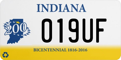 IN license plate 019UF