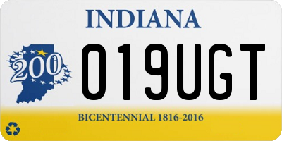 IN license plate 019UGT