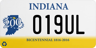 IN license plate 019UL