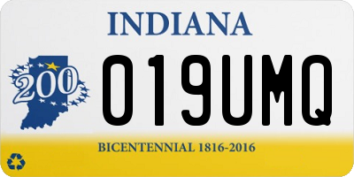 IN license plate 019UMQ