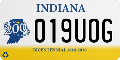 IN license plate 019UOG
