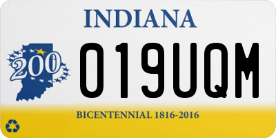 IN license plate 019UQM