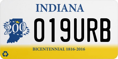 IN license plate 019URB