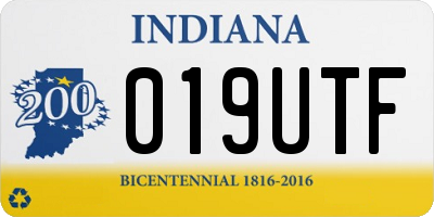 IN license plate 019UTF