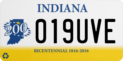 IN license plate 019UVE