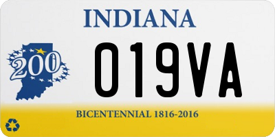 IN license plate 019VA