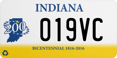 IN license plate 019VC