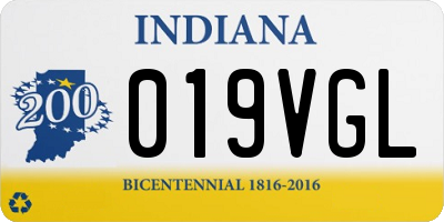 IN license plate 019VGL